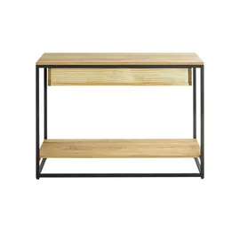 Haku-Möbel Eiche Konsolentisch 100 x 35 x 75 schwarz