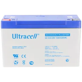 Ultracell UL12-6 Blei Akku 6 Volt 12Ah mit Faston 4,8mm Kontakten