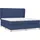 vidaXL Boxspringbett mit Matratze Blau 180x200 cm Stoff