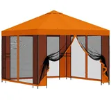 vidaXL Garten Pavillon 3 x 3 m inkl. 4 Seitenteile Orange