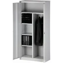 BISLEY Flügeltürenschrank Stahl 91,4 x 40,0 x 195,0 cm Lichtgrau