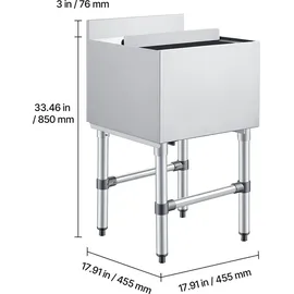 Vevor Eisbehälter 46,7 L 455 x 455 x 850 mm Weiß