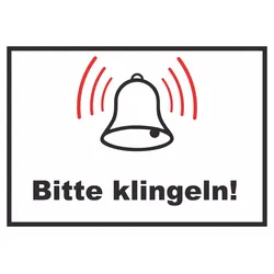 Bitte klingeln Schild A2 (420x594mm)