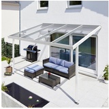 Gutta Terrassendach Premium 410 x 306 cm weiß/sicherheitsglas/klar