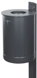 RENNER Abfallbehälter 35 l ungelocht 7038-15PB+7038- , pulverbeschichtet, DB 703 anthrazit-eisenglimmer