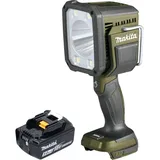 Makita Makita, Arbeitsleuchte, DML 812 T1 Akku Handstrahler 18 V 1250 lm LED Olive Grün Outdoor Adventure Sonderedition + (1250 lm)