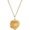 Elli PREMIUM Herz Ornament Amulett Medaillon 585 Gelbgold 45 Damen