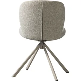Woood Esszimmerstuhl Femke aus Bouclé, modern drehbar, Natur, gepolstert und bequem