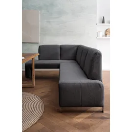 exxpo - sofa fashion Eckbank EXXPO - SOFA FASHION "Intenso, viele Bezugsstoffe Cord, Struktur 243/158 cm (B/T)", grau (anthrazith), B:243cm H:91cm T:158cm, NaturLeder;Strukturstoff (Zusammensetzung: Polyester 100%);Luxus-Microfaser (Zusammensetzung: Aufgeflockte 100%