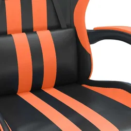 vidaXL Gaming-Stuhl mit Fußstütze Schwarz und Orange
