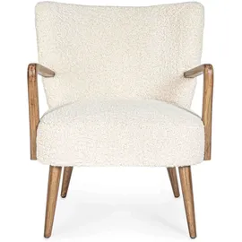 BIZZOTTO Sessel Moritz Teddy Stoff weiß