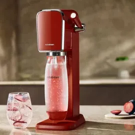 Sodastream Art mandarin red + Kunststoffflasche + CO2-Zylinder