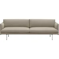 Muuto Outline Sofa 2-Sitzer, ecriture 240 / polished aluminium