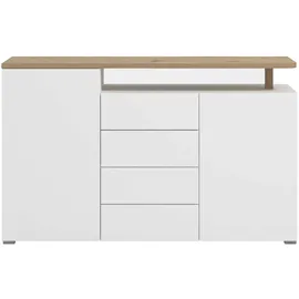INOSIGN Aterno Kommode 154 x 94 x 40 cm Weiß / Natur