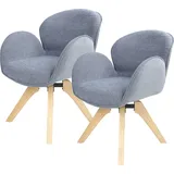 Tom Tailor HOME Armlehnstuhl »WINGS ARMCHAIR« (Set) 2 Stk.mit Armlehnen, drehbar, Rückholfunktion, Massivholzgestell