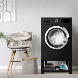 ML-Design Waschmaschinen Untergestell mit Ablage, Schwarz, 63 x 54 cm