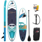 F2 SUP Board Stand Up Paddle Board California 354 x 76 x 15 cm blau