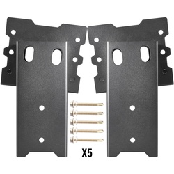 VEVOR 2 Stk. Pfostenträger aus Stahl Aufschraubhülse 18x10,8x24,5 cm Winkel Plattform Halterungen 250 kg Tragfähigkeit(jeweils) Verbundwinkelklammern ideal für Jagdstände Schießhütten Baumhäuser