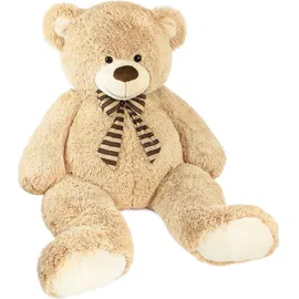 Brubaker Riesiger XXL Teddybär 150 cm groß Beige mit einem Lieblingsmensch Plüschherz