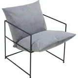 [en.casa] Sessel Utsjoki 90x61x70 cm Schwarz/Dunkelgrau