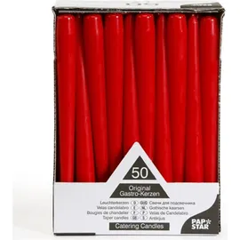 Papstar Leuchterkerzen 25 cm rot 100 St.