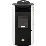 STUFE A PELLET ITALIA Siberia Aria New 15 KW | Pelletöfen Heizt 140m2 Effizienz 92% Autonomie 30 Std Programmierbar 5 Geschwindigkeiten und Kräfte 24 Monate Garantie Weiß