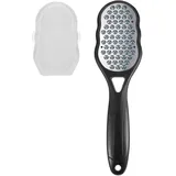 Hornhautentferner Hornhauthobel Hornhautraspel Edelstahl Fußpflegegerät Schwarz