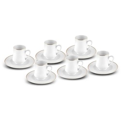 Karaca Kaffeeservice Runo Kaffeetassen-Set, 6 Personen, 100 ml
