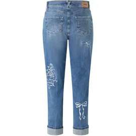 Angels Jeans mit Umschlag und Motiv-Print Modell 'Darlene Beauty blau 38/30