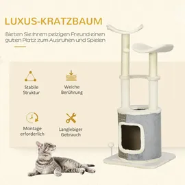 PawHut Kratzbaum 110 cm Weiß