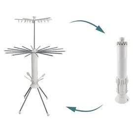 Relaxdays Ausziehbarer Wäscheständer 180 m grau/silber/weiß