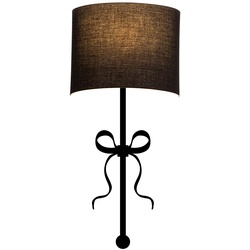 Schwarze Wandleuchte 15x28x57cm WellHome Baikal