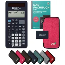 Texas Instruments ﻿CALCUSO Standardpaket Pink mit Taschenrechner TI-30X Plus Mathprint
