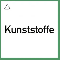 Wertstoffkennzeichnung "Kunststoffe", Kunststoff, 300x300 mm