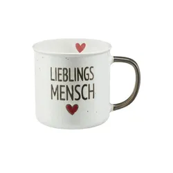 Peill+Putzler Kaffeebecher  Lieblingsmensch , gold , Steinzeug/Steingut , Maße (cm): H: 9,5  Ø: 10