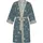 LASCANA Kimono LASCANA, Damen, Gr. 44/46, bunt (rauchblau, ecru), Jersey, gemustert, Kurzform, Hausmäntel, mit Blumen Allover-Druck