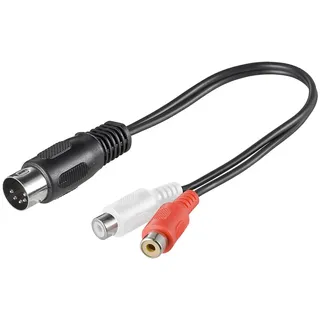 goobay Audiokabel 2x Cinch-Kupplungen / 5pol.DIN-Stecker 0,2m (50002)