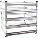 Wiltec Gartenkomposter 120 x 120 x 90 cm, Komposter aus Metall, Kompostbehälter für 1300 Liter Kompost, verzinkter Biokomposter für Bioabfall