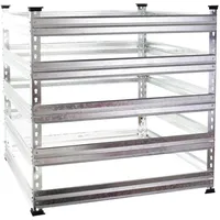 Wiltec Gartenkomposter 120 x 120 x 90 cm, Komposter aus Metall, Kompostbehälter für 1300 Liter Kompost, verzinkter Biokomposter für Bioabfall