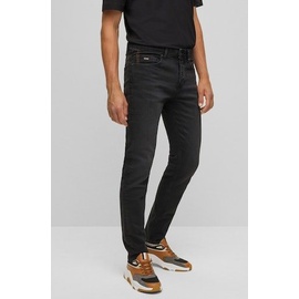 Boss ORANGE Taber BC-P-1 Schwarze Tapered-Fit Jeans aus Super-Stretch-Denim Schwarz 33/34