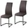 Hti-Living Schwingstuhl SallyP Kunstleder braun 2er