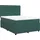 vidaXL Boxspringbett mit Matratze Dunkelgrün 140x200 cm Samt