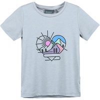Color Kids - T-Shirt Mountain Heart in blaugrau, Gr.110,