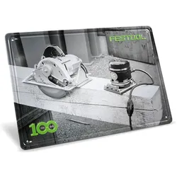 Festool 100 Jahre Blechschild Retro Maschinen, limitierte Auflage