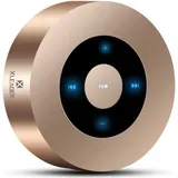 Xleader Bluetooth Lautsprecher Klein Musikbox mit Smart Touch Mini Bluetooth Lautsprecher Wasserdicht Duschradio Geschenke für Mädchen Jungen Männer Frauen Kinder Gold
