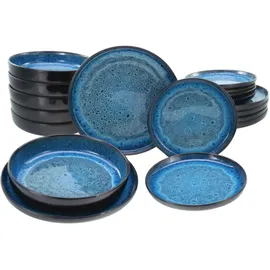 CreaTable Nordic Fjord Tellerset 18-tlg. Blau
