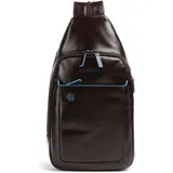 Piquadro Blue Square Mono Sling Bag Mogano