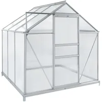 [en.casa] Oisterwijk Gewächshaus Transparent HKP 4 mm 3,61 m2