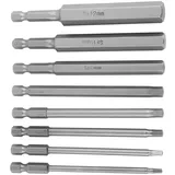8-teiliges Bst 1/4"-sechskantschraubendreher-bit-set, 100 Mm Länge, Für Größen Von 2,5–12 Mm, Profi-set