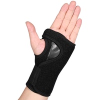 Weojeviy Atmungsaktive Handgelenkschiene Handgelenkstütze, Handgelenkbandage Wrap Support Atmungsaktive Neopren-Nachtschlafschiene Verstellbare Bandage Schwarz (Linke Hand)